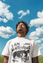 I Am Watching You Graphic Oversized T-Shirt for Men - Image 7