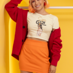 Super Girl" Graphic Crop Top & Vibrant Trio Ensemble
