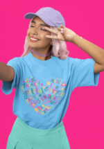 "Grateful Heart" Typographic Graphic Oversized Tee - Image 4