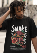 Snake Graphic Oversized T-Shirt - Image 2