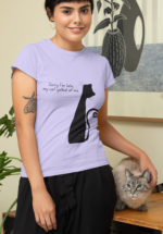 Sorry I’m Late Cat Graphic T-Shirt for Women - Image 2