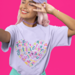 "Grateful Heart" Typographic Graphic Oversized Tee