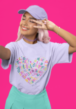 "Grateful Heart" Typographic Graphic Oversized Tee