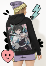 "Demon Slayer" Kanao Tsuyuri Butterfly Graphic Premium Hoodie