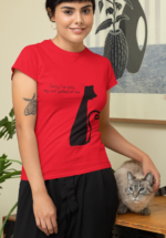 Sorry I’m Late Cat Graphic T-Shirt for Women - Image 3