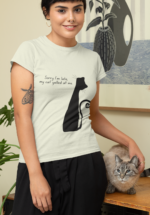 Sorry I’m Late Cat Graphic T-Shirt for Women - Image 4