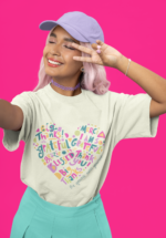 "Grateful Heart" Typographic Graphic Oversized Tee - Image 7