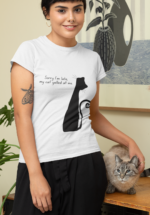 Sorry I’m Late Cat Graphic T-Shirt for Women - Image 5