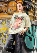 "Make Up Girl" Retro Anime Graphic Oversized Tee - Image 3