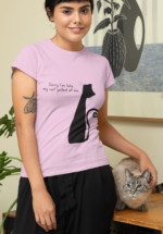Sorry I’m Late Cat Graphic T-Shirt for Women - Image 6
