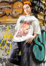 "Make Up Girl" Retro Anime Graphic Oversized Tee - Image 4