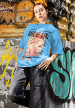 "Make Up Girl" Retro Anime Graphic Oversized Tee - Image 5
