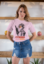 Cyborg Girl Graphic T-Shirt for Women - Image 2