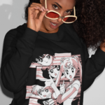 "Sailor Guardians" Retro Manga Graphic Premium Sweatshirt