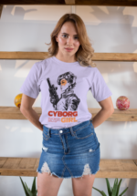 Cyborg Girl Graphic T-Shirt for Women