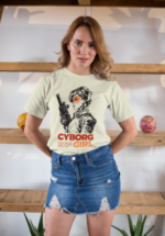 Cyborg Girl Graphic T-Shirt for Women - Image 4