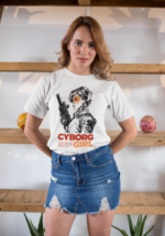 Cyborg Girl Graphic T-Shirt for Women - Image 5