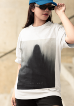 "Fade Away" Ethereal Silhouette Graphic Oversized Tee - Image 5