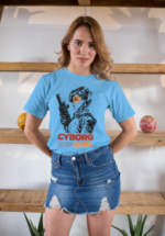 Cyborg Girl Graphic T-Shirt for Women - Image 6