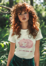 Just One More Nap Cat Graphic T-Shirt for Women - Image 5