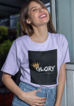 "Glory" Crown Graphic Inspirational Oversized Tee - Image 2