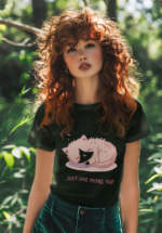 Just One More Nap Cat Graphic T-Shirt for Women - Image 7