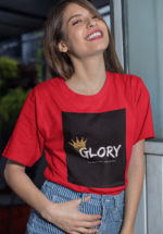 "Glory" Crown Graphic Inspirational Oversized Tee - Image 3