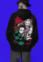 Demon Slayer Tanjiro Nezuko Anime Hoodie - Image 2