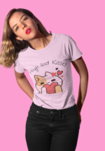 Hugs and Kisses Cat Graphic T-Shirt for Women - Image 6
