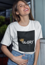 "Glory" Crown Graphic Inspirational Oversized Tee - Image 5
