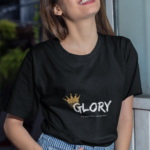 "Glory" Crown Graphic Inspirational Oversized Tee