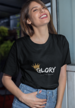 "Glory" Crown Graphic Inspirational Oversized Tee