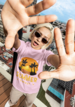 Summer Sunset Graphic T-Shirt for Women - Image 2
