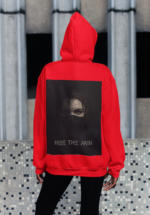 "Hide The Pain" Dark Aesthetic Graphic Premium Hoodie - Image 3