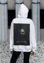 "Hide The Pain" Dark Aesthetic Graphic Premium Hoodie