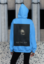 "Hide The Pain" Dark Aesthetic Graphic Premium Hoodie - Image 5