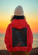 "Red Eclipse" Cosmic Landscape Premium Hoodie