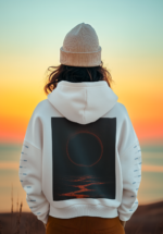 "Red Eclipse" Cosmic Landscape Premium Hoodie - Image 4