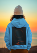"Red Eclipse" Cosmic Landscape Premium Hoodie - Image 6