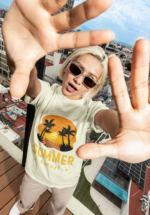 Summer Sunset Graphic T-Shirt for Women - Image 5