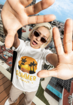 Summer Sunset Graphic T-Shirt for Women - Image 6