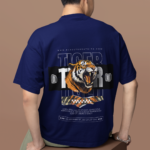 Oversize Tiger Back Print T-Shirt for Men