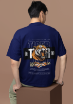Oversize Tiger Back Print T-Shirt for Men