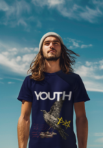 Youth Raven Graphic Oversized T-Shirt for Men - Image 6