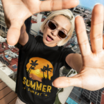 Summer Sunset Graphic T-Shirt for Women