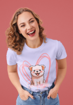 Love Puppies Graphic T-Shirt for Women - Image 2