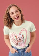 Love Puppies Graphic T-Shirt for Women - Image 3