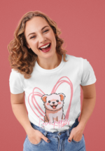 Love Puppies Graphic T-Shirt for Women - Image 4