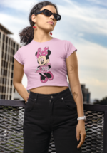 Iconic Cartoon Mouse Graphic Crop Top - Image 2