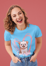 Love Puppies Graphic T-Shirt for Women - Image 6
